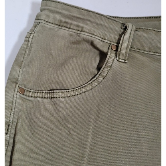 Flamingo Denim Jeans NEW NWT Size XL Olive Green Cotton Spandex Women's 0688 - Picture 3 of 5